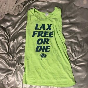 UNH lax green tank size Small